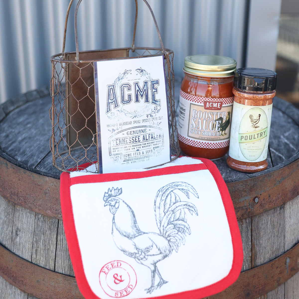 Acme's Rooster Gift Basket Acme Farm Store