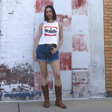 Load image into Gallery viewer, Wrangler Retro® Knit Red &amp; Black Logo Festival Tank