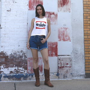 Wrangler Retro® Knit Red & Black Logo Festival Tank