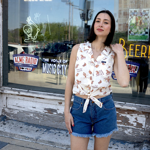 Wrangler Retro Punchy White Sleeveless Top