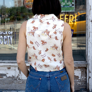 Wrangler Retro Punchy White Sleeveless Top