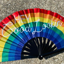 Load image into Gallery viewer, Rainbow Pride Folding Hand Fan