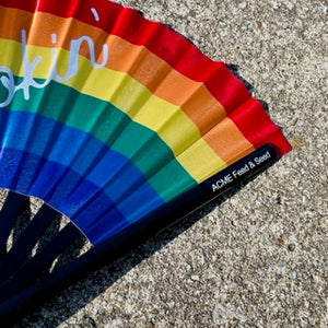 Rainbow Pride Folding Hand Fan