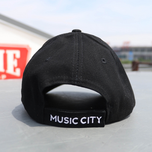 Black Embroidered Radio Hat