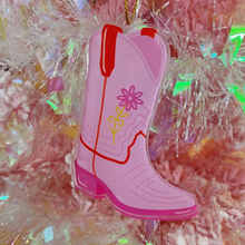 Load image into Gallery viewer, Pink Cowgirl Boot Ornament