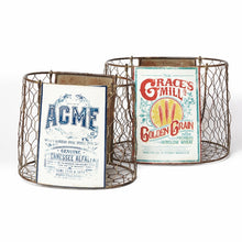 Load image into Gallery viewer, Vintage ACME Chicken Wire Basket