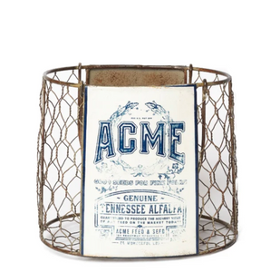 Vintage ACME Chicken Wire Basket
