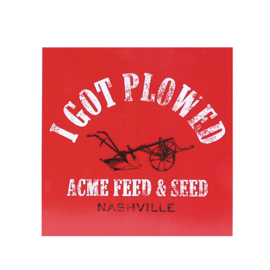 Plowed Sticker